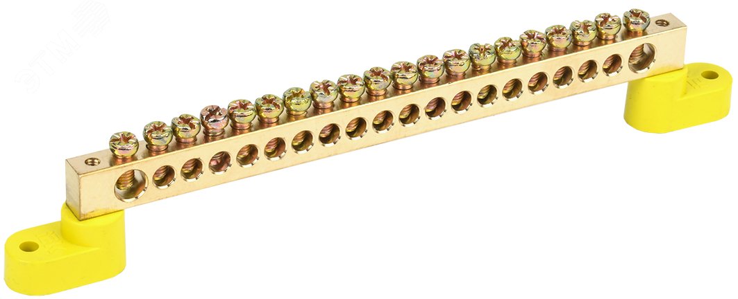 Изображение товара Шина PE земля на двух угловых изоляторах ШНИ-8х12-20-У2-Ж (шт)