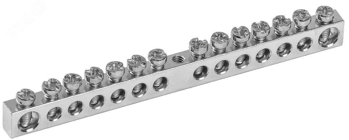 Изображение товара Шина PEN земля-ноль 6х9мм 14/1 Ni IEK - надежное заземление и соединение для электрошин