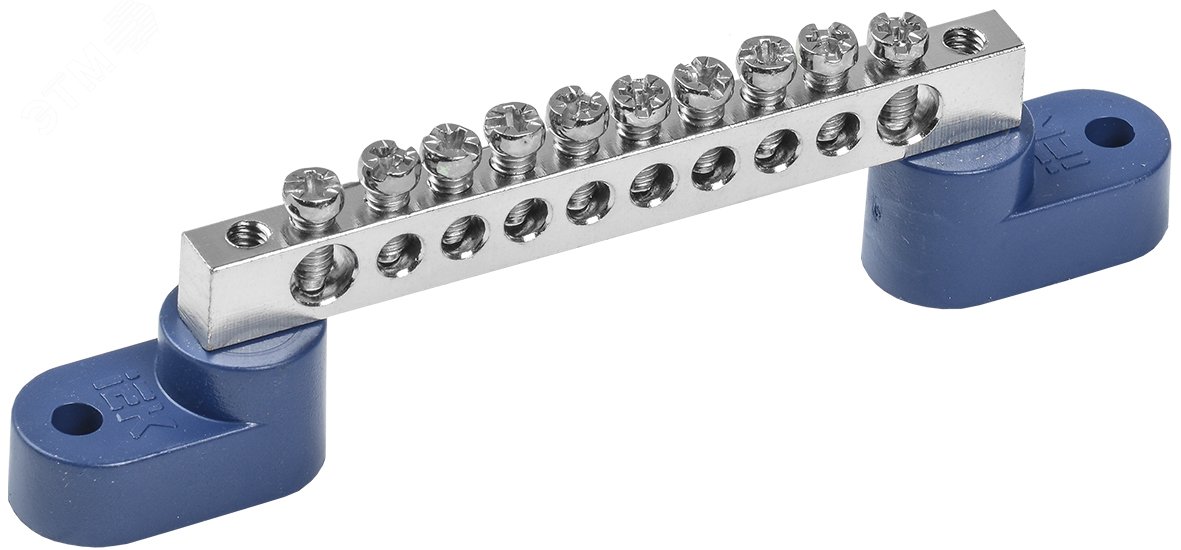 Изображение товара Шина N ''ноль'' на двух угловых изоляторе Ni ШНИ-6х9-10-У2-С от IEK