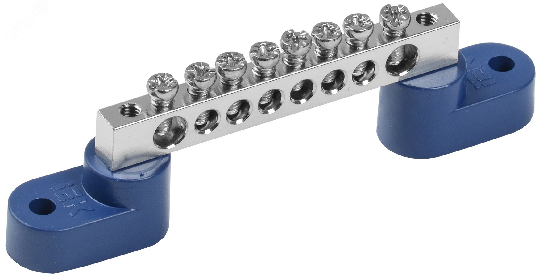 Изображение товара Шина N ''ноль'' на двух угловых изоляторе Ni ШНИ-6х9-8-У2-С