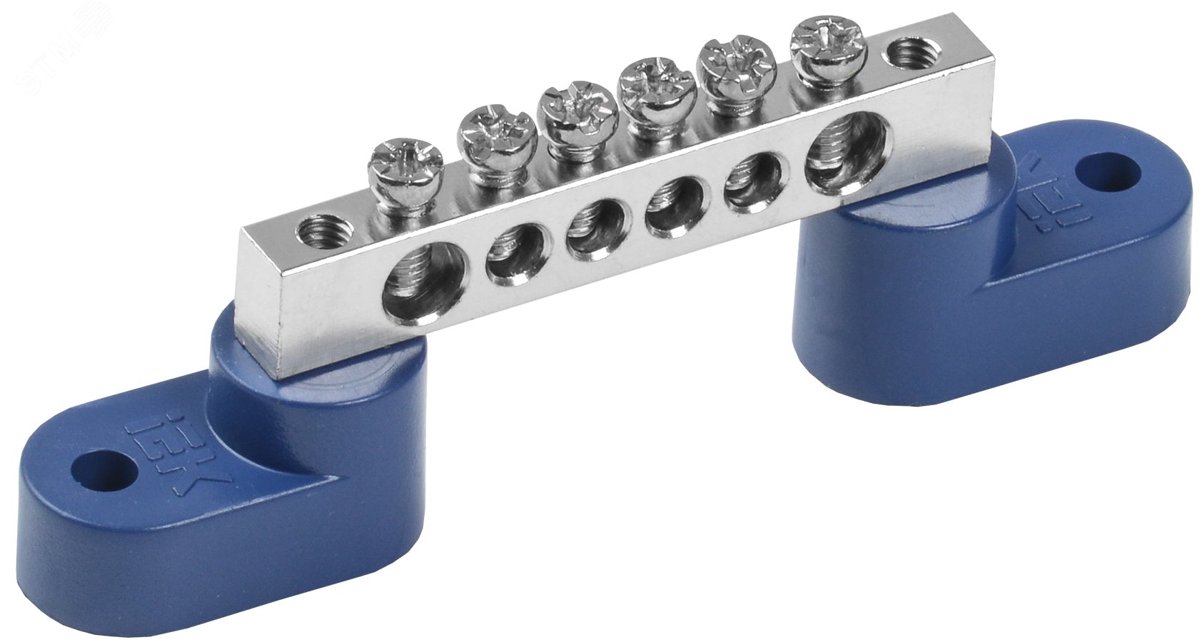 Изображение товара Шина N ноль на двух угловых изоляторах IEK 16 мм² для 380 В