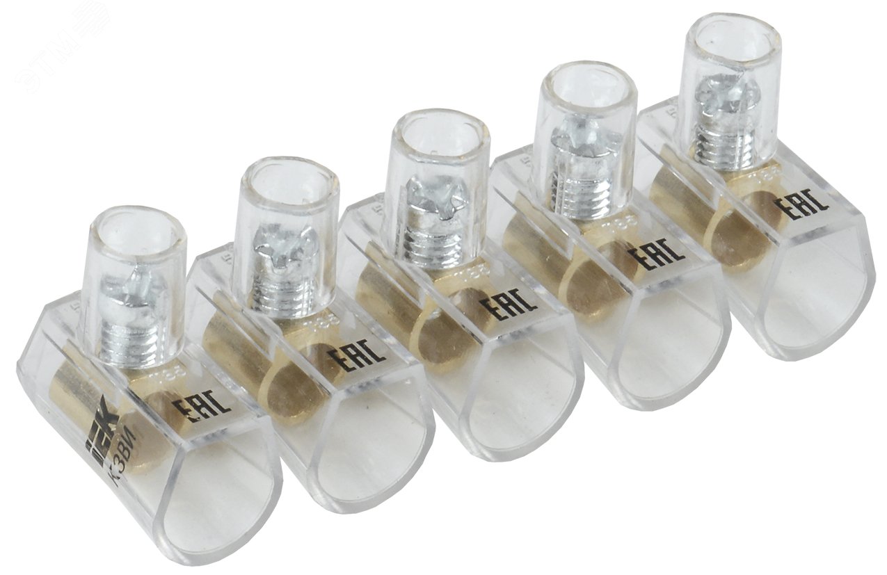 Изображение товара Зажим винтовой концевой изолированный КЗВИ 6.0мм2 5x1 (шт)