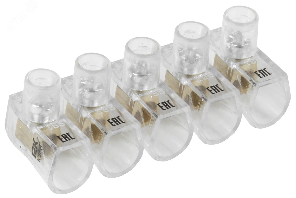 Изображение товара Зажим винтовой концевой изолированный КЗВИ 2.5мм2 5x1 IEK