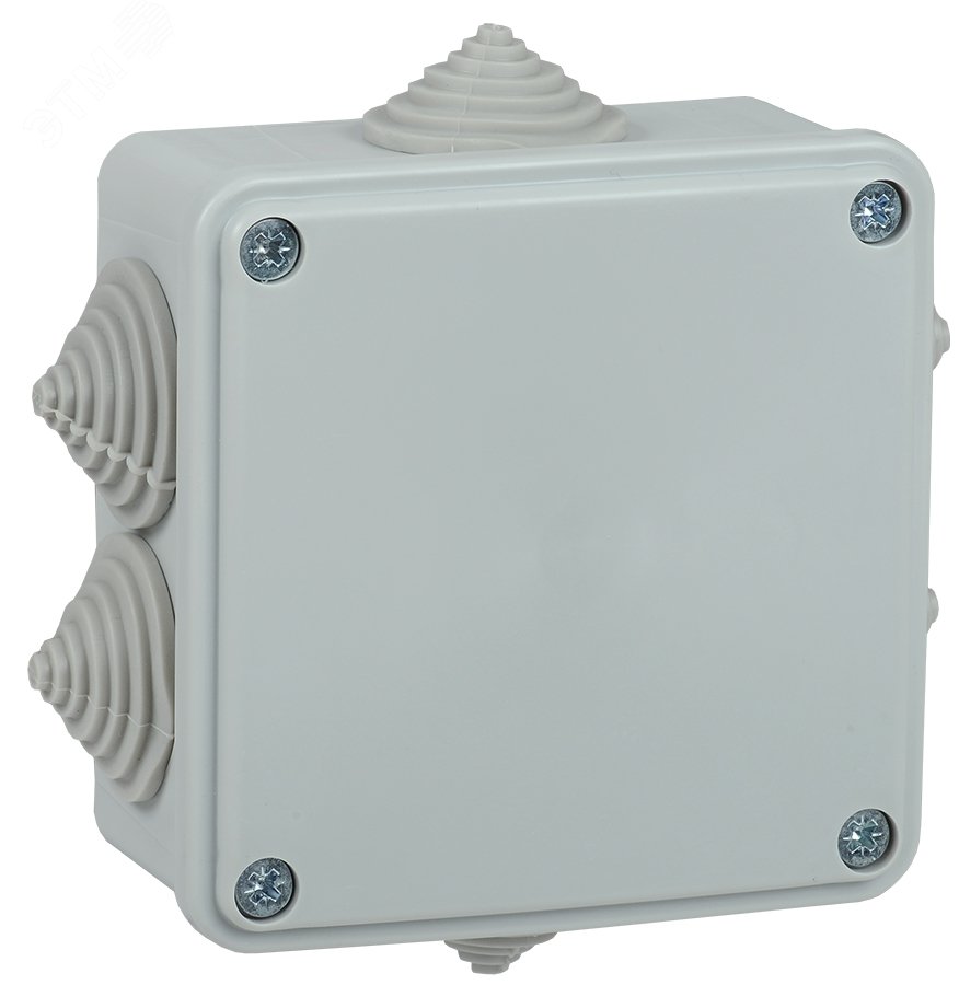 Коробка расп. КМ для о/п 100х100х45мм IP44 6 вв. (7035) артикул UKO11 ...