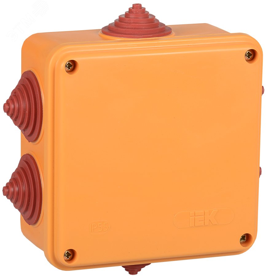 Коробка распаячная огнестойкая ПС 100х100х50мм 4P 4мм2 IP55 6 вводов UKF30-100-100-050-4-4-09 IEK