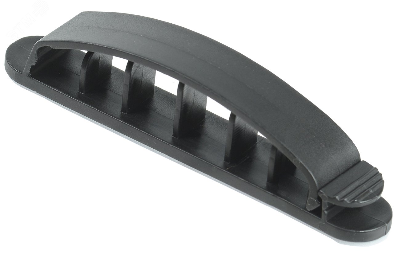 Изображение товара Клипса самоклеящаяся КС-5 черная 12шт для кабелей электромонтаж