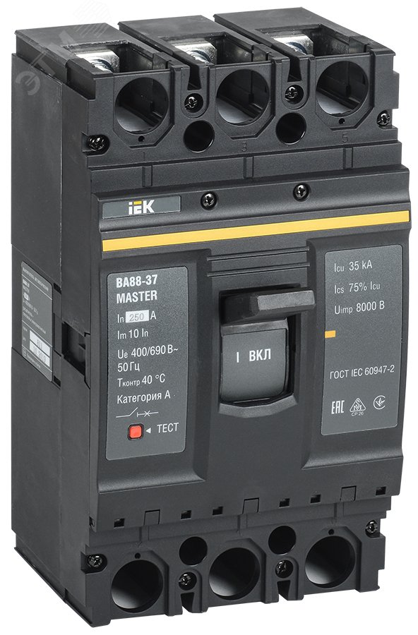 Изображение товара Выключатель автоматический ВА88-37 3Р 250А 35кА MASTER IEK