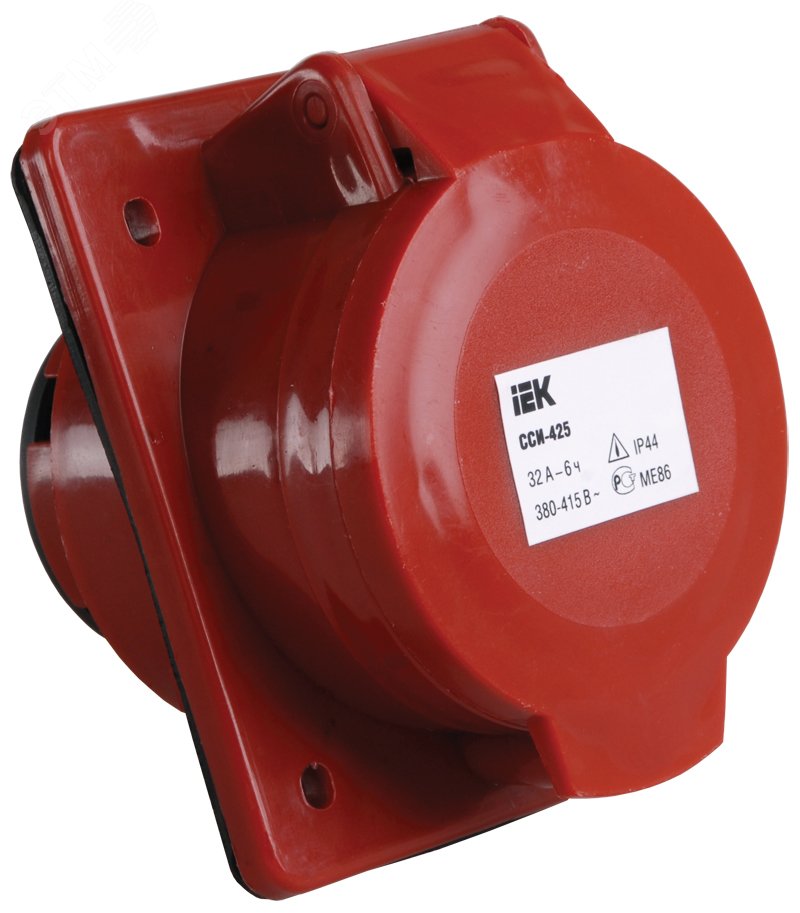 Изображение товара Розетка силовая 32А 3Р+N+Е IP44 IEK для промышленного и бытового применения