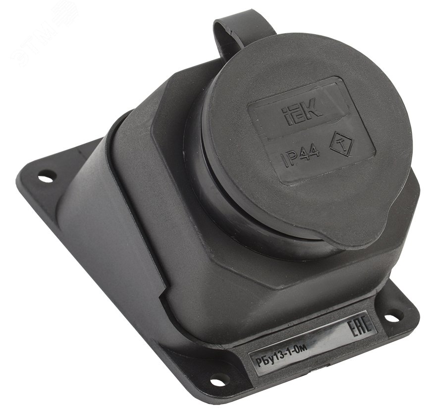 Изображение товара Розетка РБу13-1-0м защитная угловая настенная ОМЕГА IP44 IEK 220 В