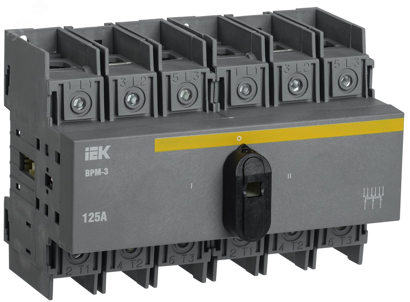 Выключатель-разъединитель модульный ВРМ-3 3P 125А MVR30-3-125 IEK