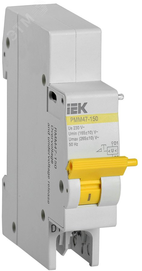 Изображение товара Расцепитель минимального и максимального напряжения РММ47-150 для ВА47-150 на DIN-рейку