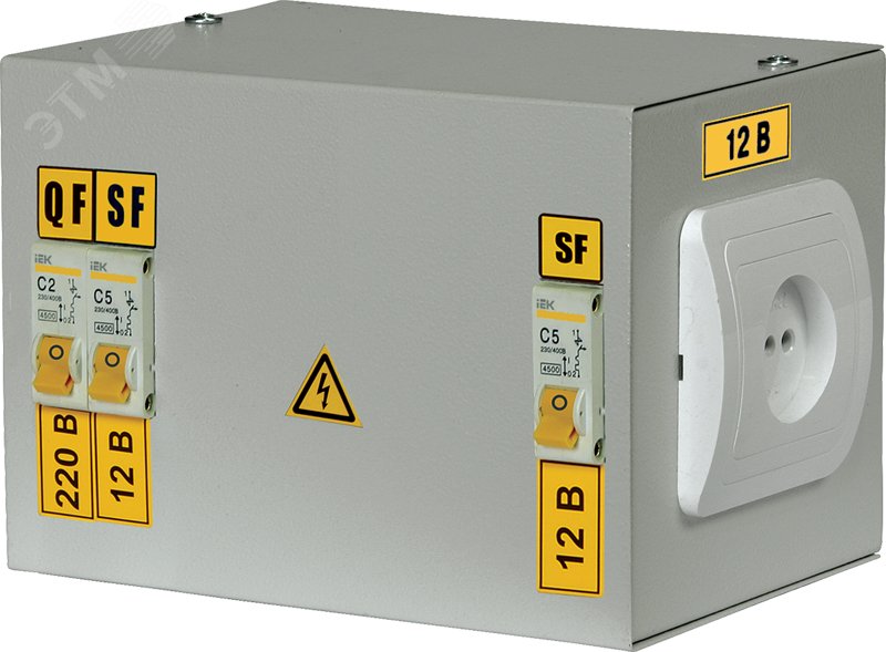 Ящик с понижающим трансформатором ЯТП-230/36/0.25 IP30 с 3 автоматами УХЛ4 MTT13-036-0250 IEK - превью 2