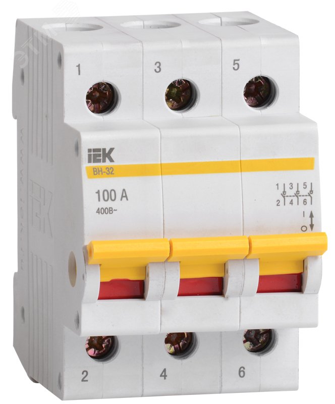 Выключатель нагрузки 3п ВН-32 100А MNV10-3-100 IEK - превью 2