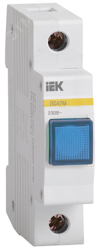 Лампа сигнальная DIN 1P синяя матрица ЛС-47М MLS20-230-K07 IEK - превью 2