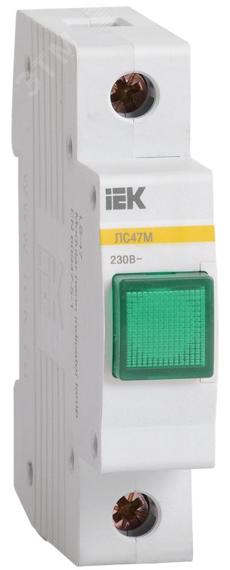 Лампа сигнальная DIN 1P зеленая матрица ЛС-47М MLS20-230-K06 IEK - превью 2