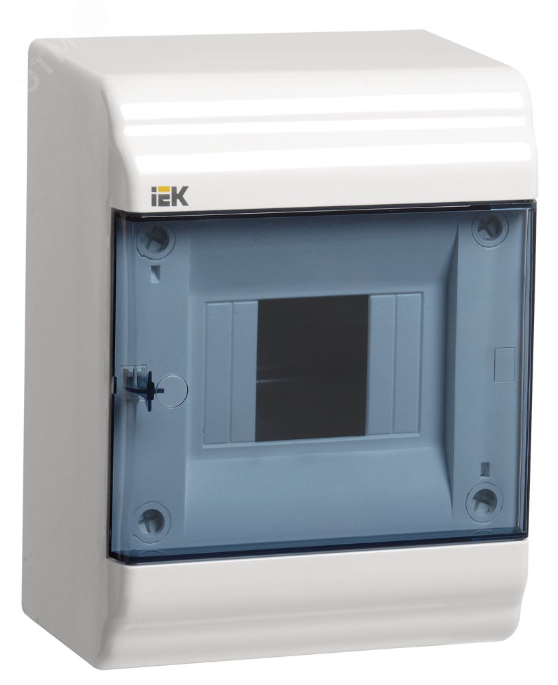 Щит распределительный навесной ЩРн-П-4 пластиковый прозрачная дверь IP41 PRIME MKP82-N-04-41-20 IEK - превью 2