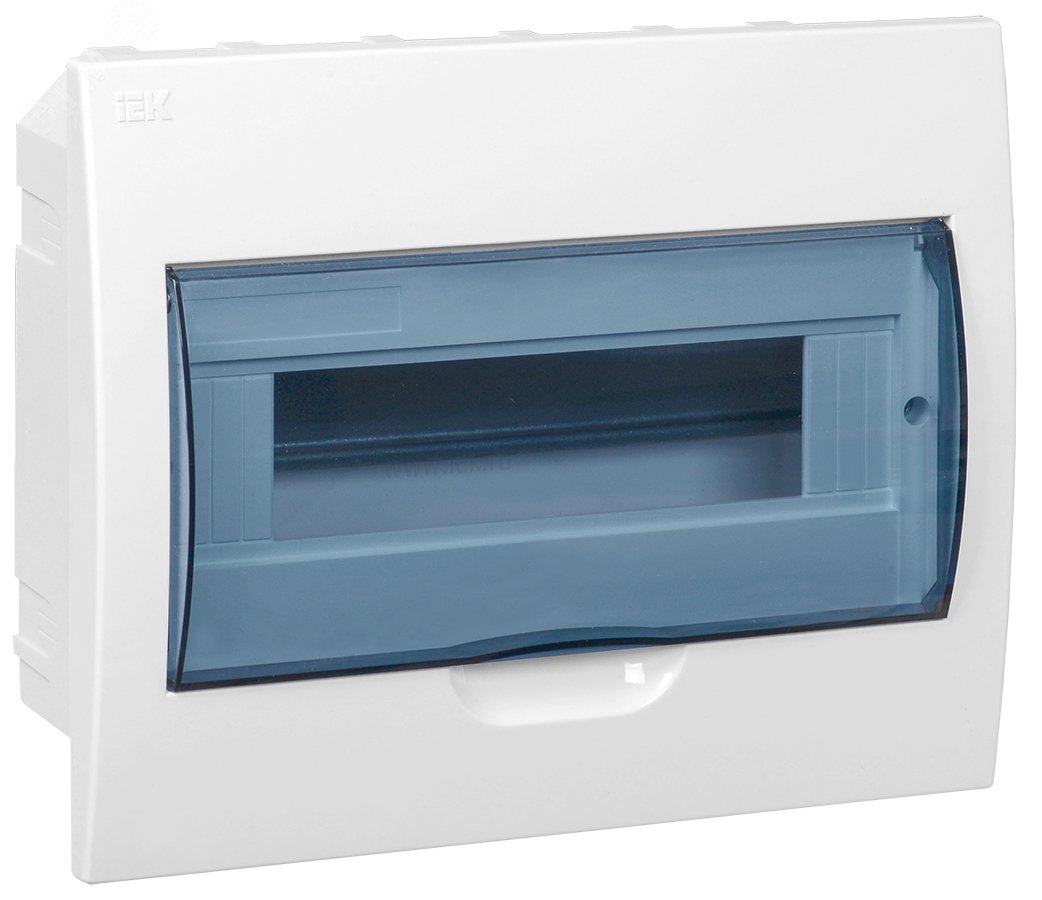 Щит распределительный встраиваемый ЩРв-П-12 IP41 пластиковый белый прозрачная дверь MKP12-V-12-40-10 IEK