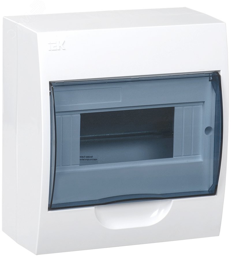 Щит распределительный навесной ЩРн-П-8 IP41 пластиковый белый прозрачная дверь MKP12-N-08-40-20 IEK