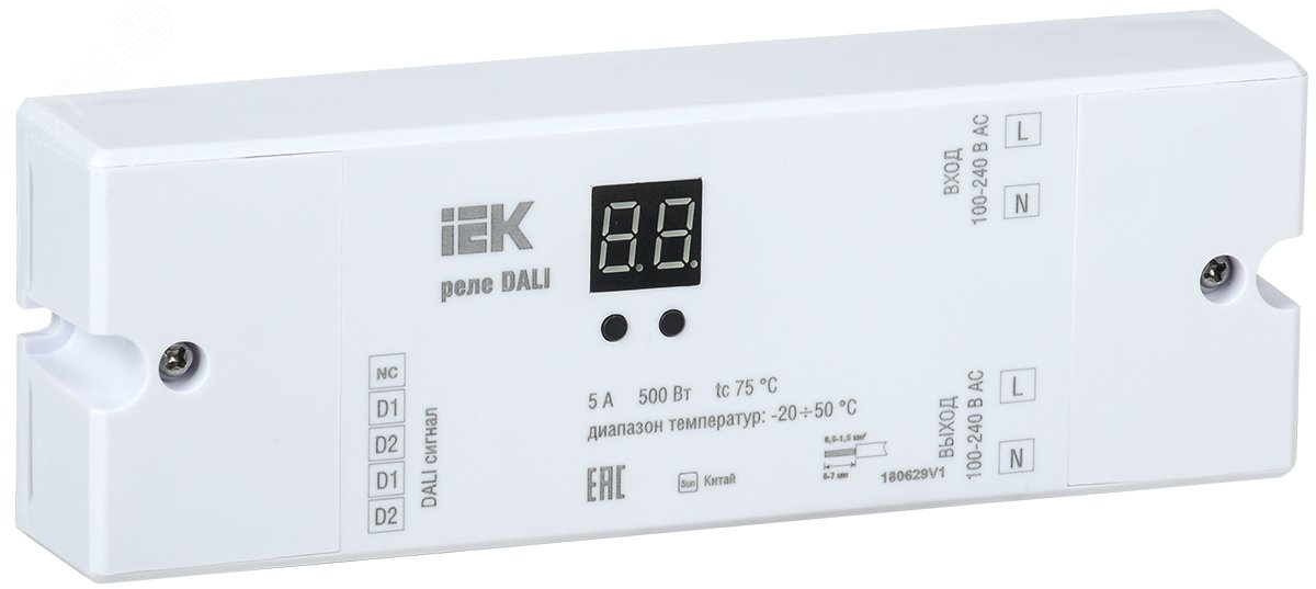 Реле DALI 500Вт 1 контакт 230В LRD11-01-1-500 IEK - превью 2