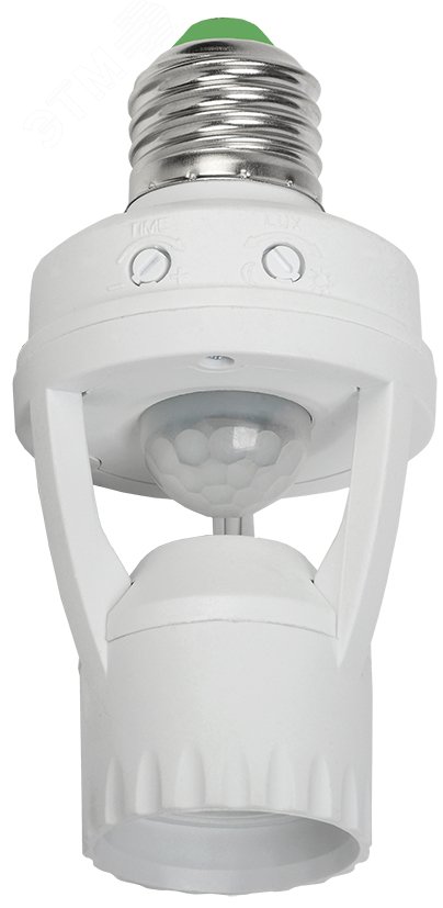 Изображение товара Датчик движения ДД 045 белый E27 60 Вт 360 градусов 6м IP20 (шт)