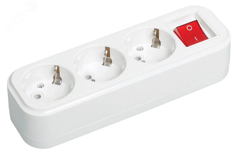 Изображение товара Колодка K03B 3 места 2P+PE 16A CLASSIC - Розетка IEK