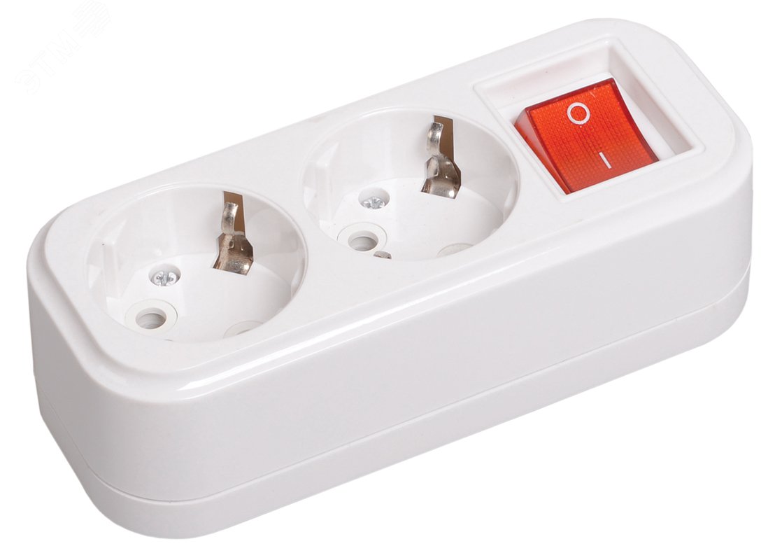 Изображение товара Розетка переносная разборная выключатель К02В 2 места CLASSIC