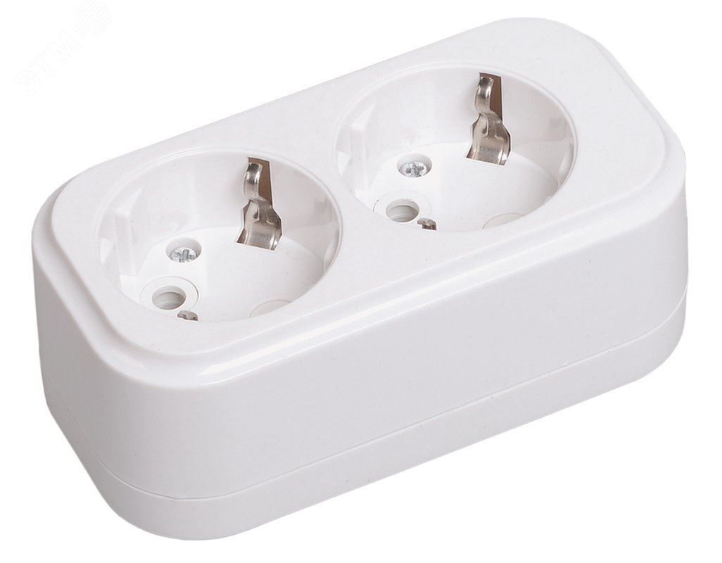 Изображение товара Колодка K02 2 места 2P+PE 16A CLASSIC IEK разборная розетка для дома и офиса