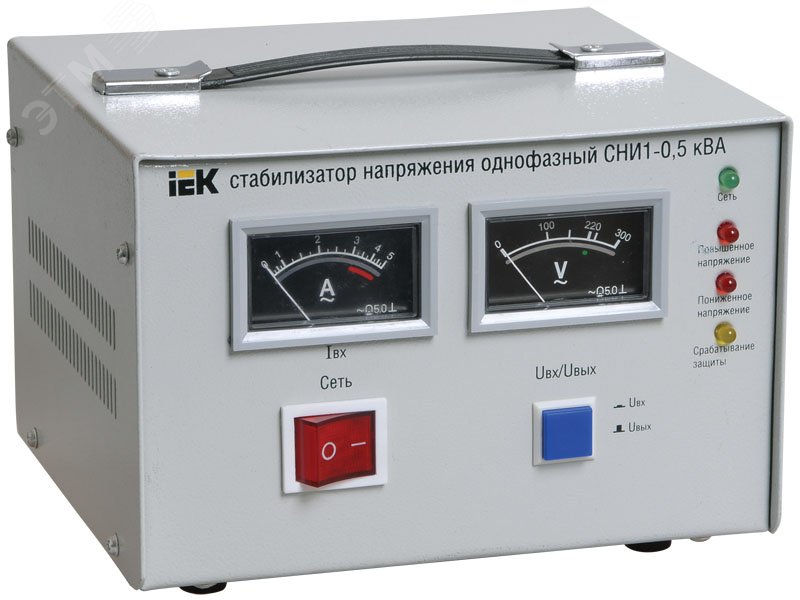 Стабилизатор напряжения  однофазный 0.5 кВА СНИ1-0.5 кВА IVS10-1-00500 IEK