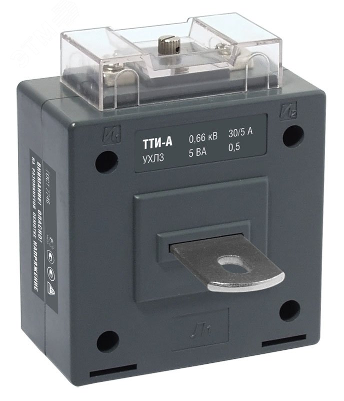 Трансформатор тока ТТИ-А 100/5А с шиной  5ВА класс точности 0.5 ITT10-2-05-0100 IEK