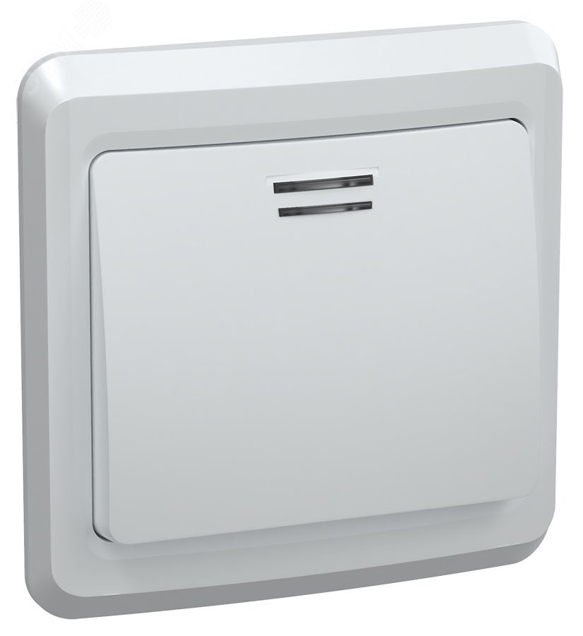 Изображение товара VEGA Выключатель 1-клавишный с индикацией 10А ВС10-1-1-ВБ белый GENERICA (шт)