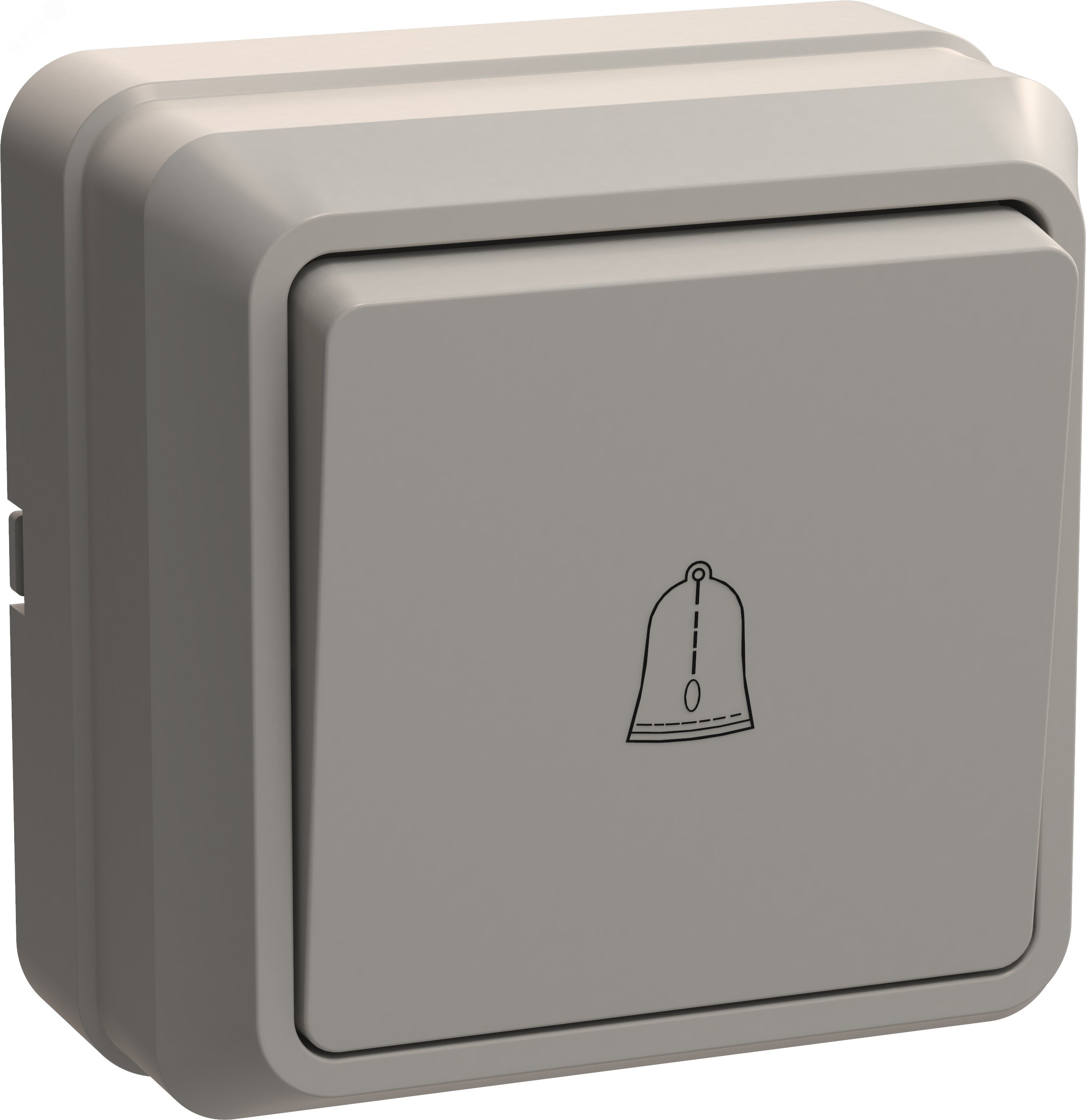 ОКТАВА Выключатель одноклавишный с кнопкой бежевый 10А EVO13-K33-10-DC IEK