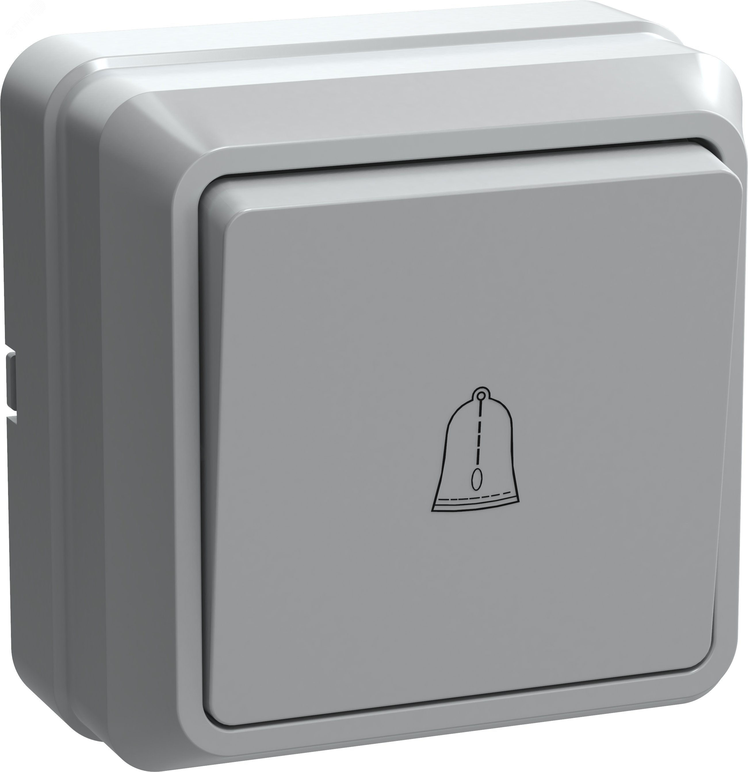 ОКТАВА Выключатель одноклавишный с кнопкой белый 10А EVO13-K01-10-DC IEK