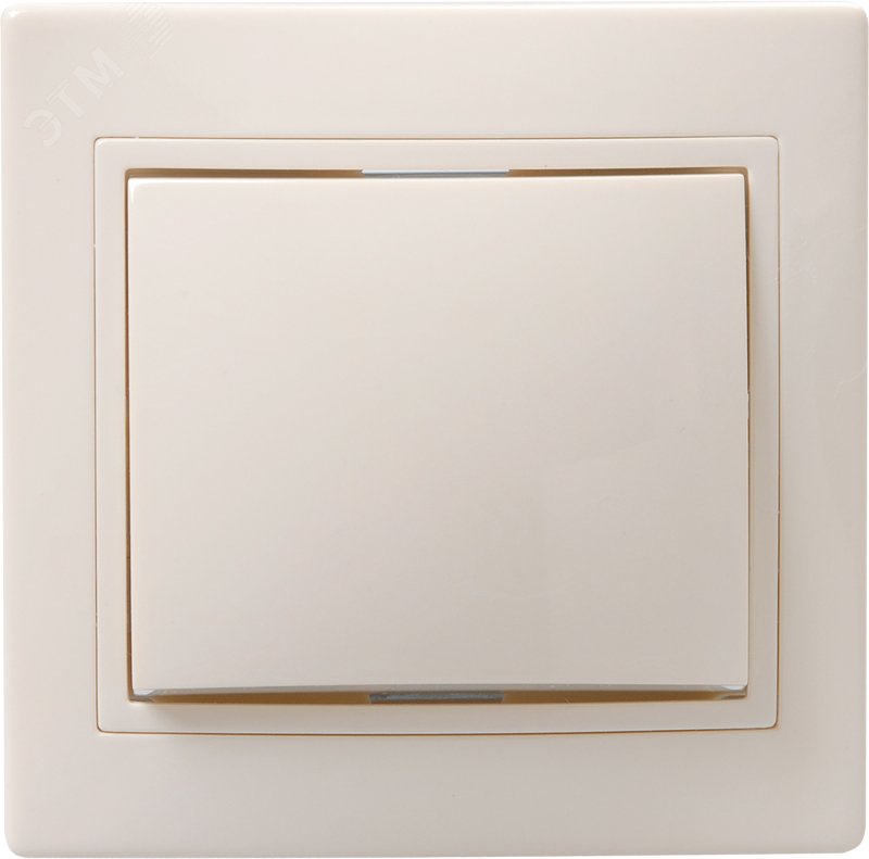 Изображение товара Выключатель 1-клавишный KVARTA ВС10-1-0-ККм кремовый 10А для дома и офиса
