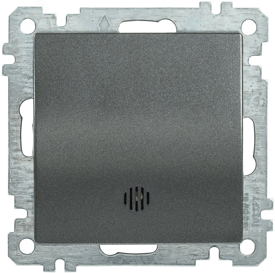 ВС10-1-1-Б Выключатель одноклавишный с индикацией 10А BOLERO антрацит EVB11-K95-10 IEK