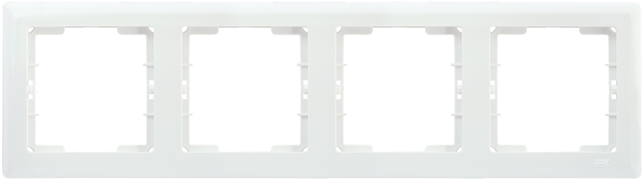 Рамка четырехместная горизонтальная BOLERO белый EMB40-K01 IEK