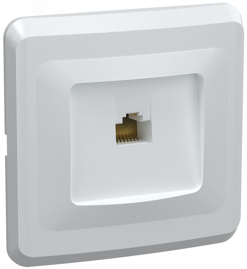 Изображение товара VEGA Розетка 1-местная компьютерная RJ45 кат.5е РК10-ВБ белый GENERICA (шт)