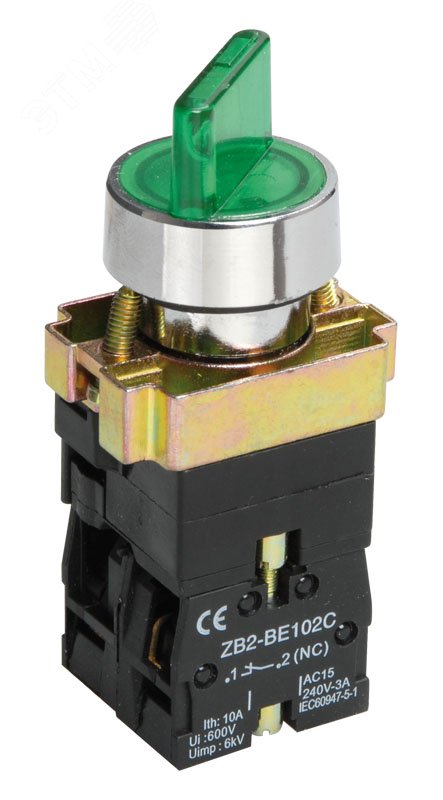 Переключатель LAY5-BK2365 2 позиции зеленый артикул BSW90-BK-2-K06 IEK ...