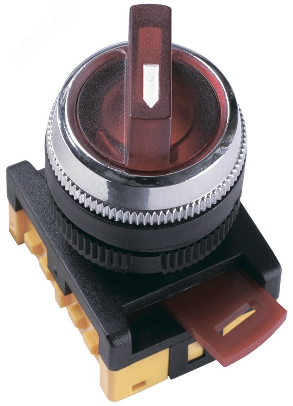 Изображение товара Переключатель ANCLR-22-3 с фиксацией 3 позиции I-O красная неоновая ручка (шт)