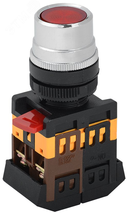 Изображение товара Кнопка красная ABLFS-22 1з+1р с подсветкой неон 240В (шт)