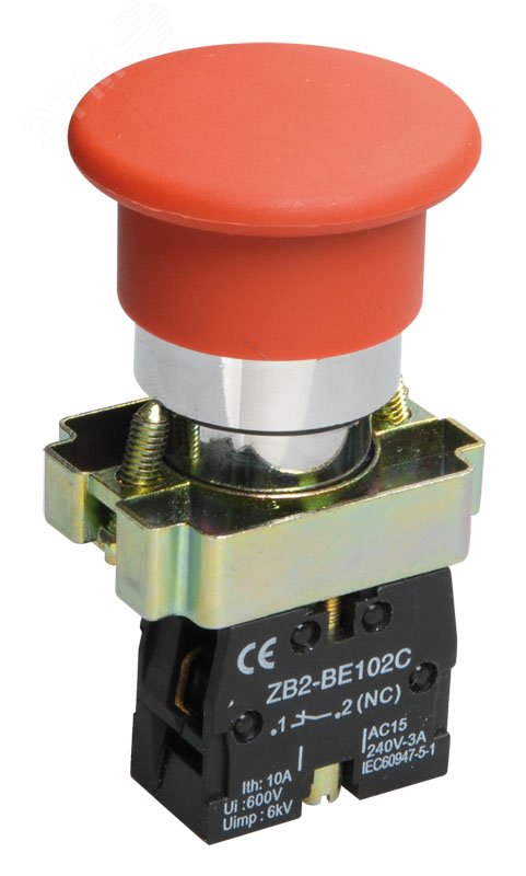 Кнопка управления LAY5-BC42 Гриб без подсветки BBG71-BC-K04 IEK