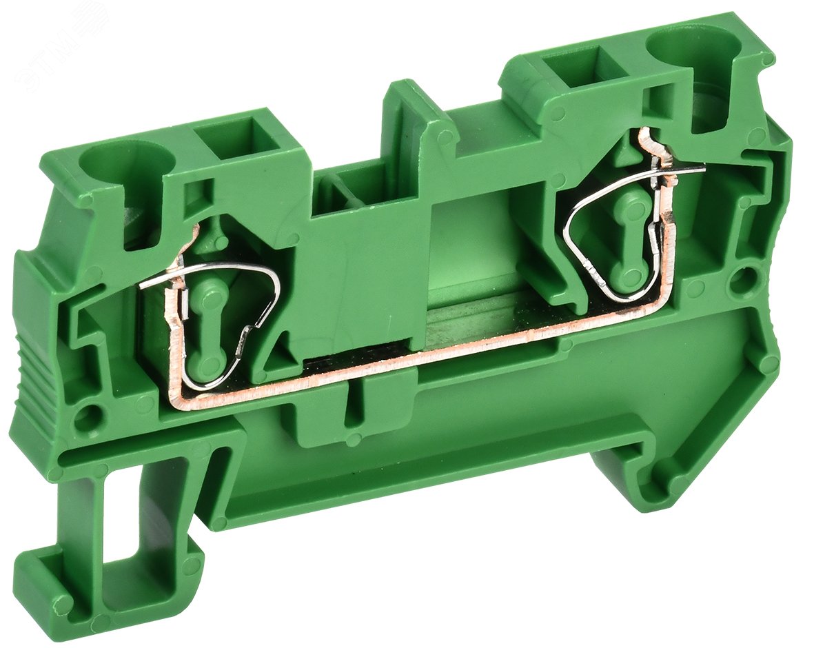 Изображение товара Пружинная клемма КПИ 2в-4 41А зеленая для распределительных систем