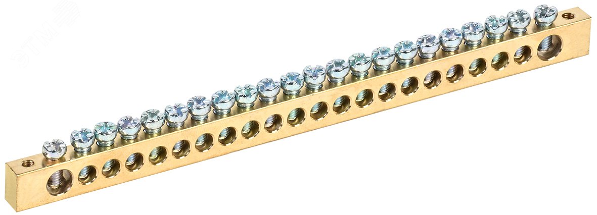 Изображение товара Шина PEN земля-ноль 8х12мм 22/2 (22групп/креп по краям) (шт)