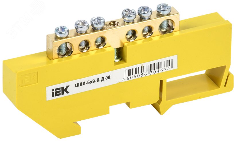 Изображение товара Шина PE земля на DIN-изоляторах ШНИ-6х9-6-Д-Ж (шт)