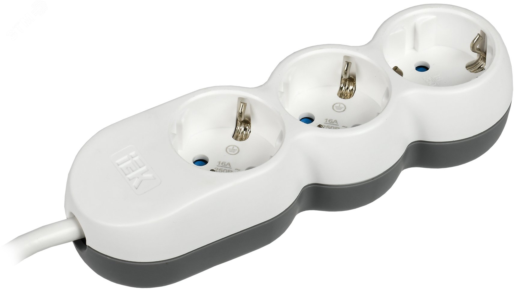 Изображение товара Удлинитель бытовой У03 3 места 2P+PE 3м 1.5мм2 16А IP20