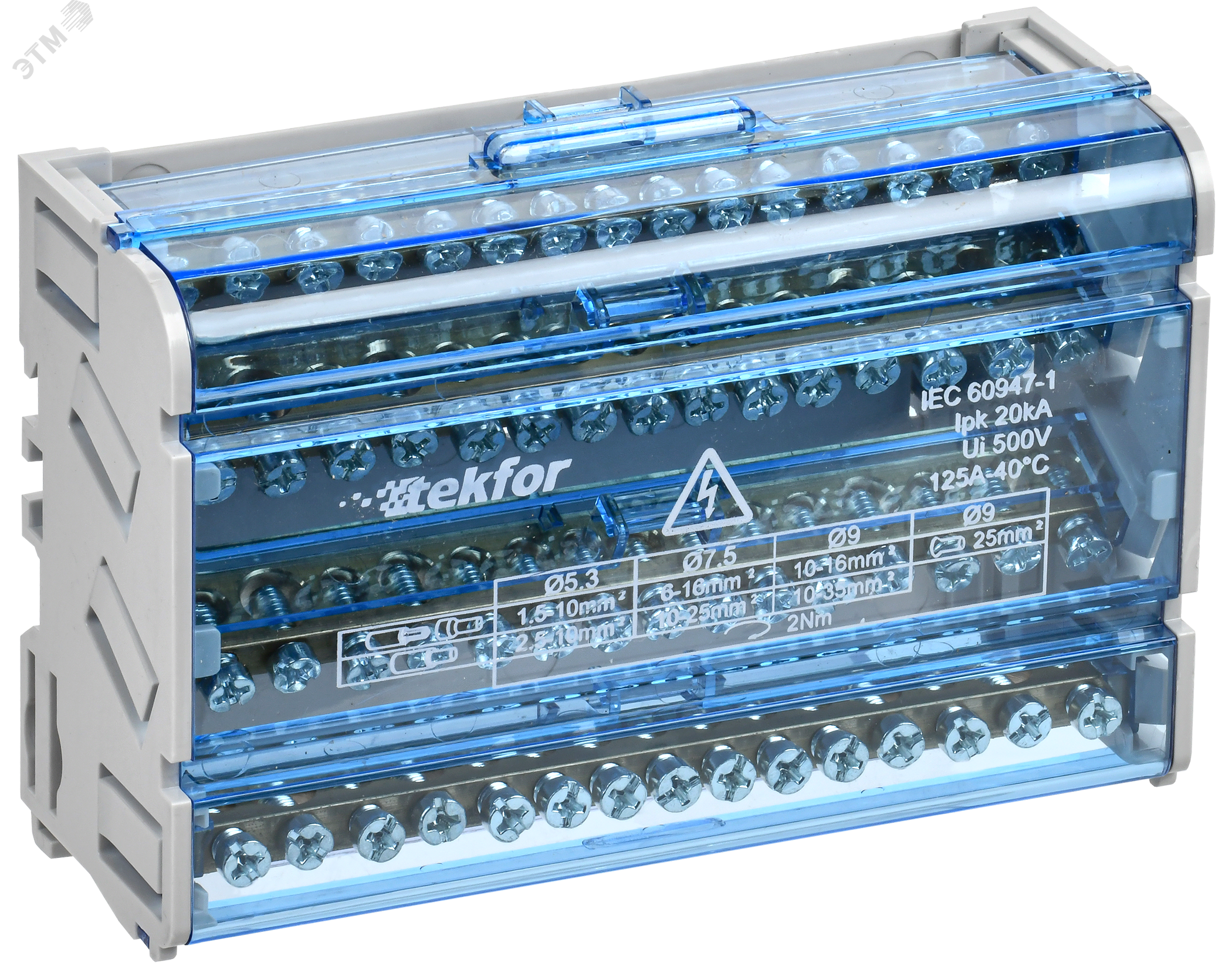 Изображение товара TEKFOR Шина нулевая на DIN-рейку 4х15 3L+PEN IEK