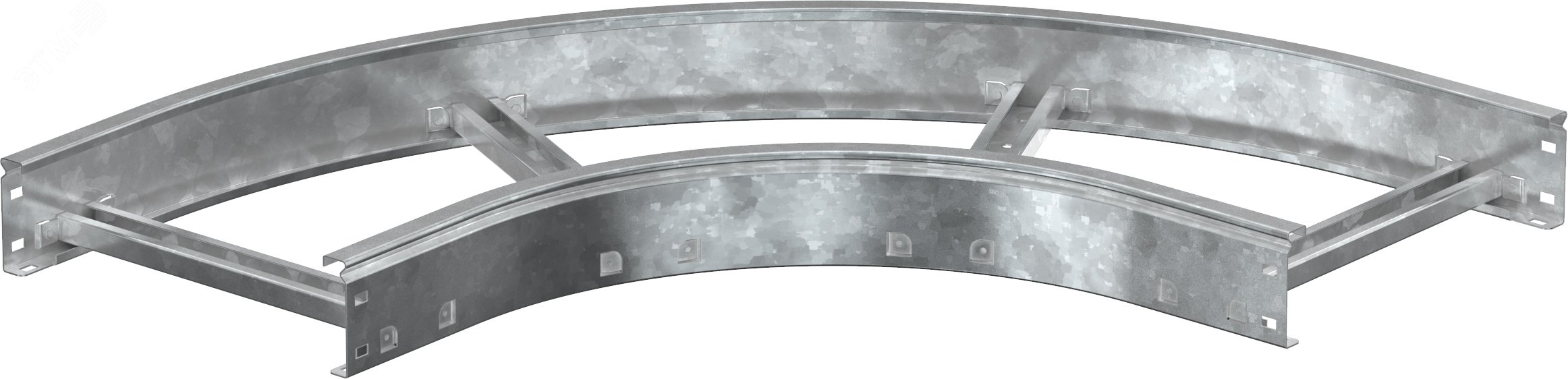 Изображение товара Поворот лестничный 90 градусов 100х400 мм R300 HDZ для кабельных трасс IEK