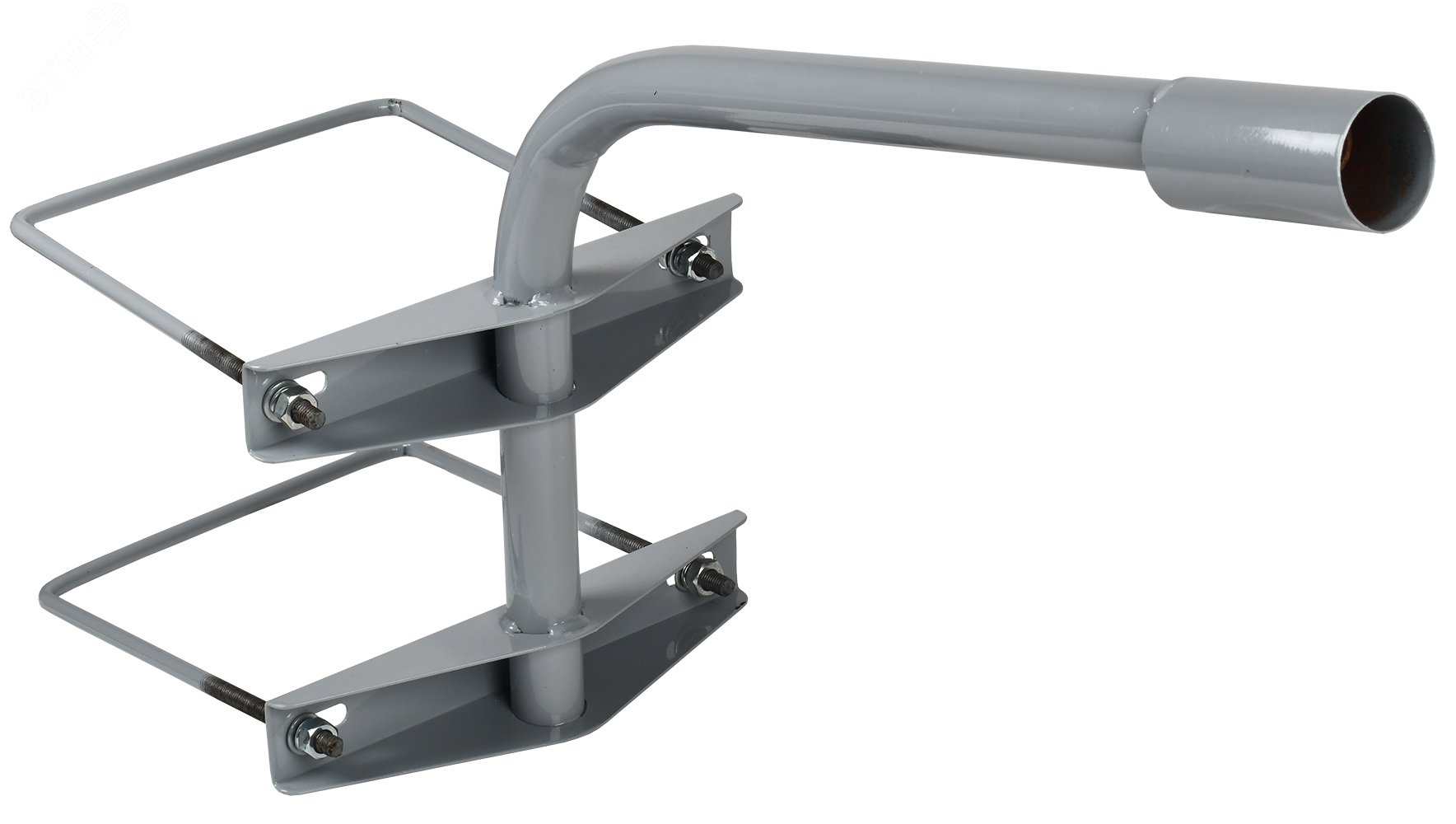 Изображение товара Кронштейн КНО-2 D 48мм L 500мм на опору 2 хомута серый IEK