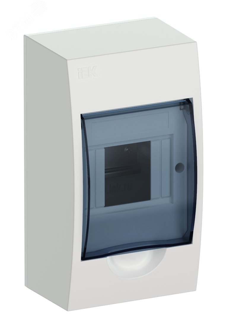 Щит распределительный навесной ЩРн-П-4 IP41 пластиковый белый прозрачная дверь MKP12-N-04-40-20 IEK