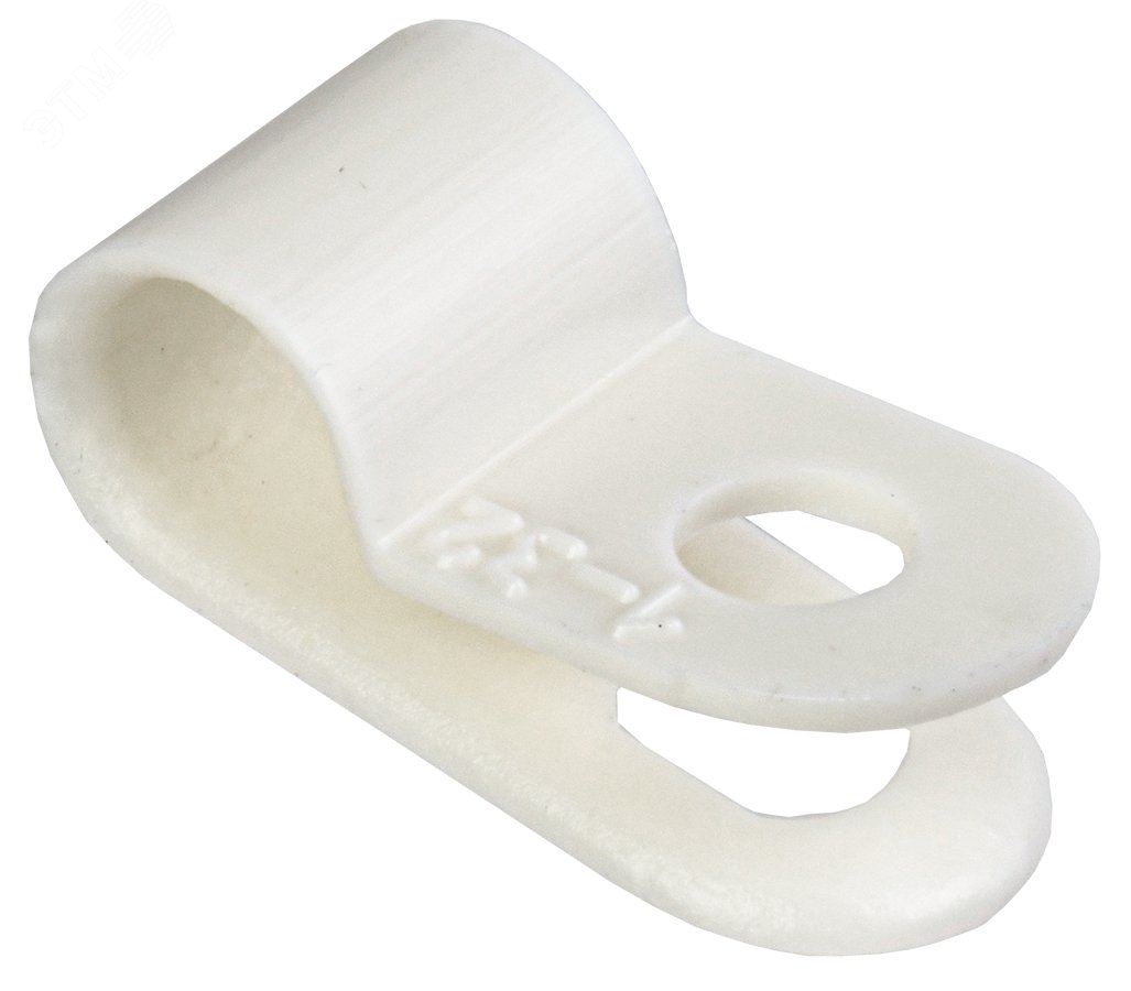 Изображение товара Скоба крепежная нейлоновая 5 мм белая 50 шт для фиксации кабелей