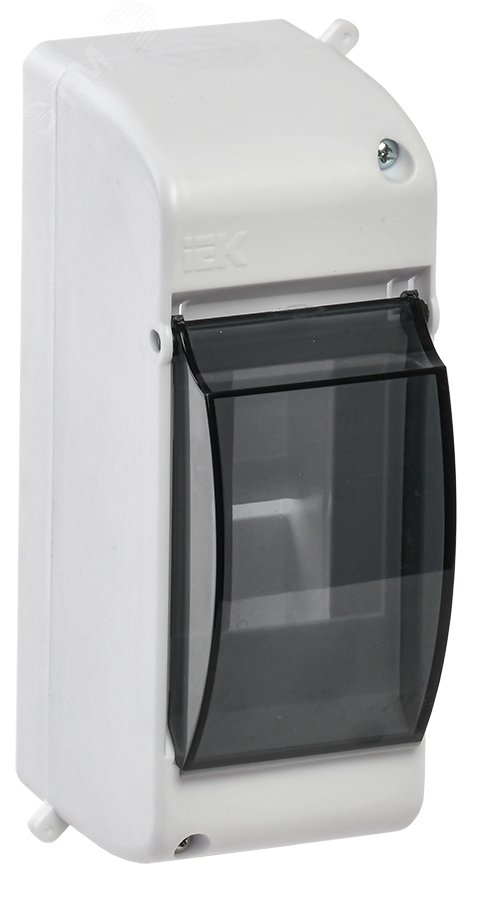Щит распределительный навесной ЩРн-П-2 IP30 пластиковый белый прозрачная дверьКМПн 2/2 MKP42-N-02-30-20 IEK